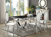 Antoine Rectangular Dining Set Chrome and Grey - Aras Mattress And Furniture(Las Vegas, NV)