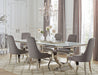 Antoine Rectangular Dining Set Chrome and Grey - Aras Mattress And Furniture(Las Vegas, NV)