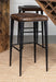 Alvaro Leather Upholstered Backless Bar Stool Antique Brown and Black (Set of 2) image