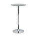 Abiline Glass Top Round Bar Table Chrome image