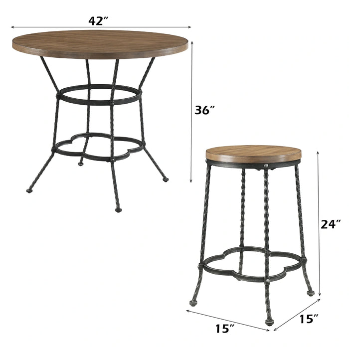 5Pc Pack Counter Height Table Set