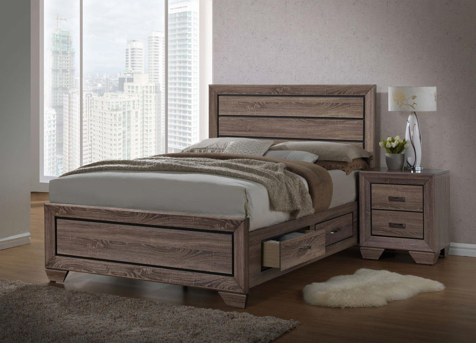 Kauffman Storage Bedroom Set with High Straight Headboard - Aras Mattress And Furniture(Las Vegas, NV)