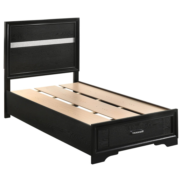 Miranda Full & Twin Storage Bed Black