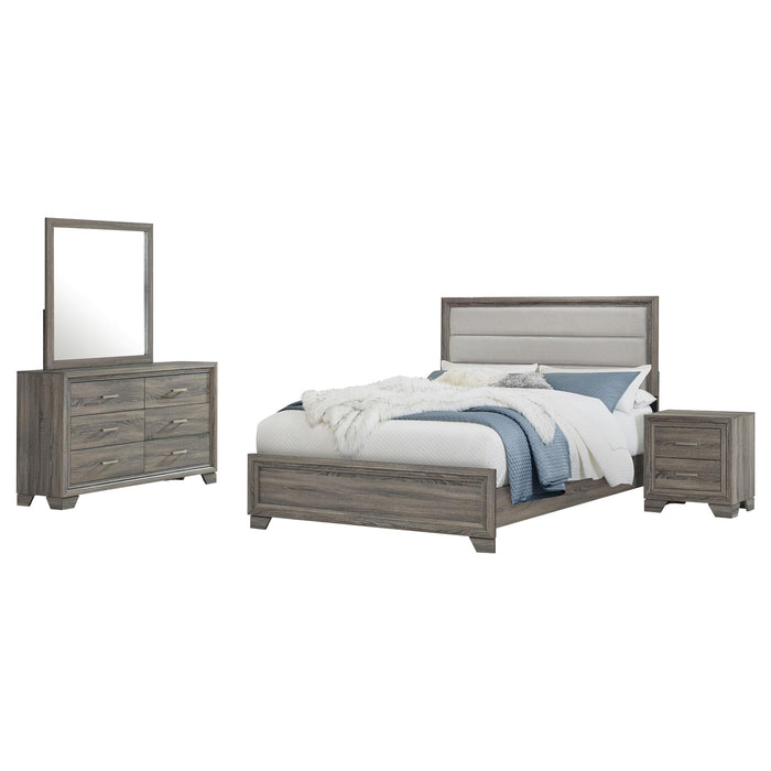 Wright California King Bedroom Set Brown Oak
