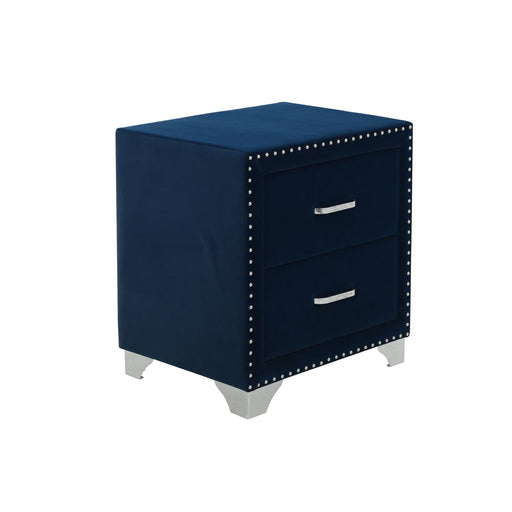 Melody 2-drawer Upholstered Nightstand Pacific Blue image