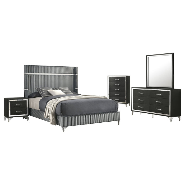 Lucia 4 & 5 Piece Bedroom Set King & Queen Beige & Grey