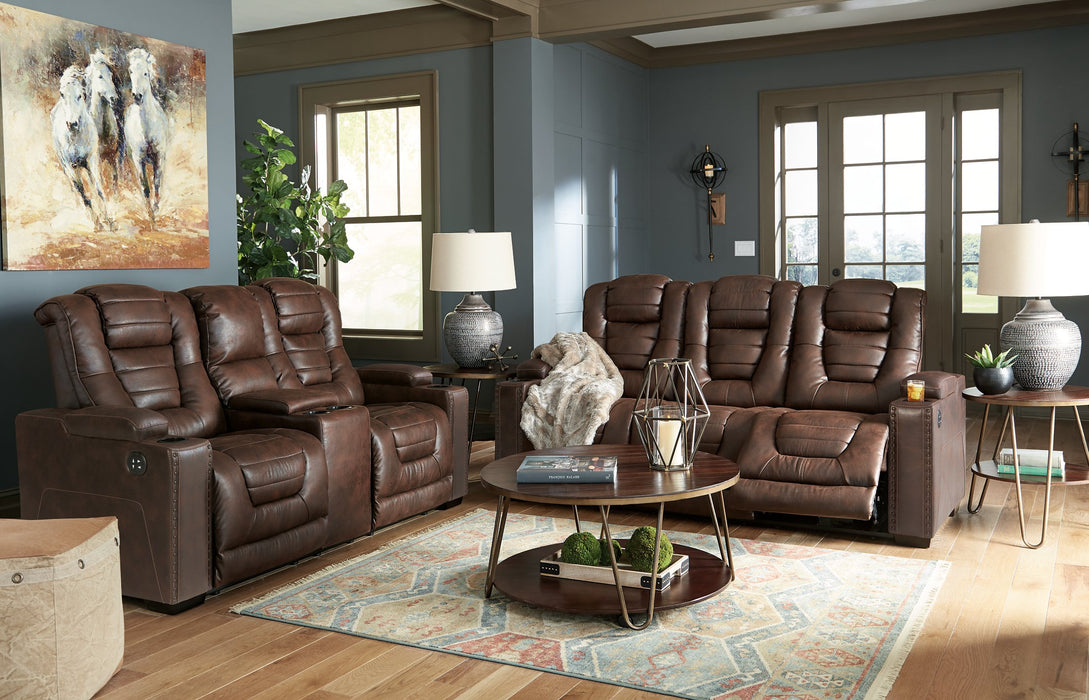 Owner's Box Power Reclining Loveseat with Console - Aras Mattress And Furniture(Las Vegas, NV)