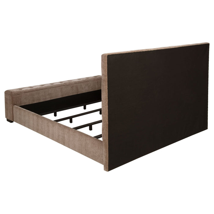 Senna Panel Bed with Bluetooth Speaker and Flame Visualizer