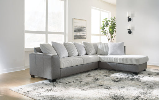 Clairette Court Sectional with Chaise - Aras Mattress And Furniture(Las Vegas, NV)