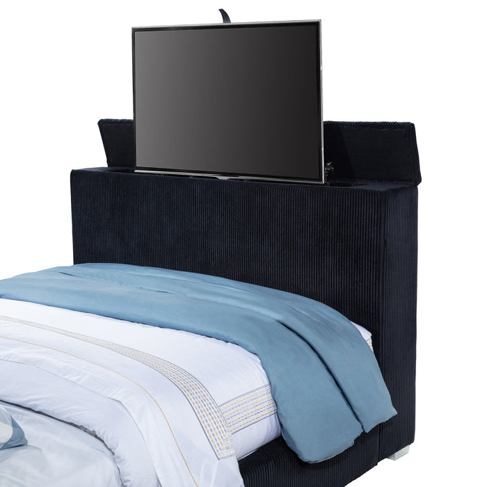 Tisdall Wingback TV Bed with Flame Visualizer
