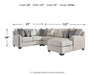 Dellara Sectional with Chaise - Aras Mattress And Furniture(Las Vegas, NV)