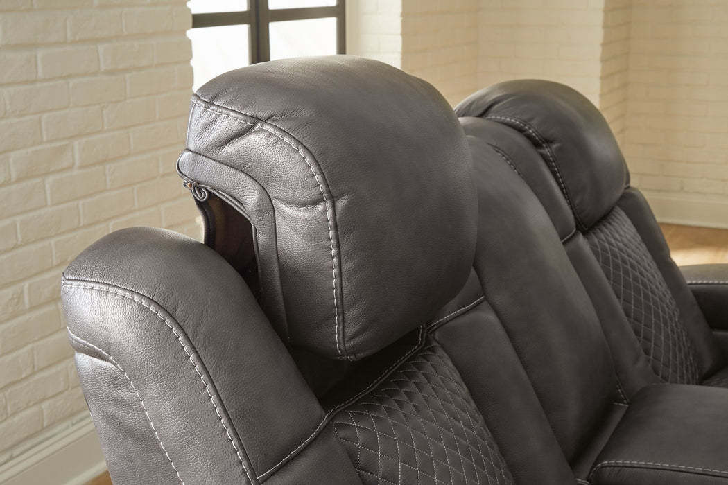 Fyne-Dyme Power Reclining Loveseat with Console - Aras Mattress And Furniture(Las Vegas, NV)