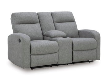 Gauntlet Reclining Loveseat with Console