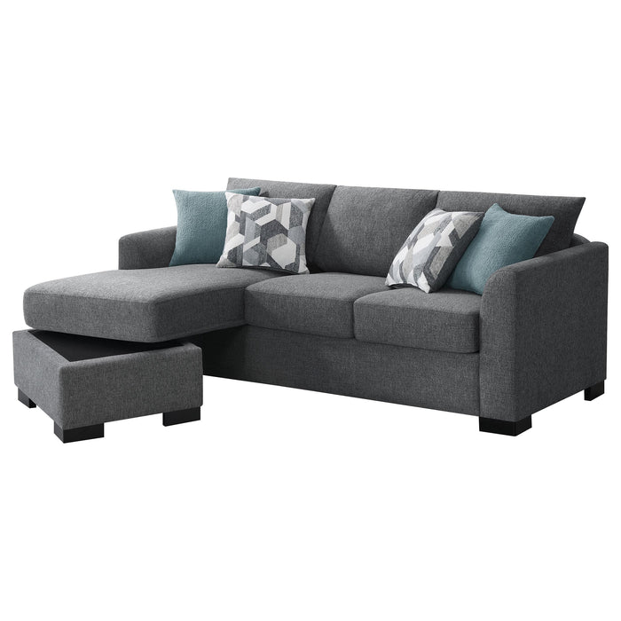 Storey Upholstered Sleeper Sectional Chaise Sofa