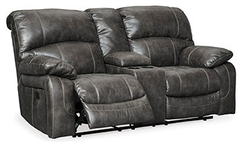 Dunwell Power Reclining Loveseat with Console - Aras Mattress And Furniture(Las Vegas, NV)