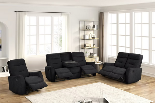 Power Reclining Sofa Set – Modern Black – Super Comfortable - Aras Mattress And Furniture(Las Vegas, NV)