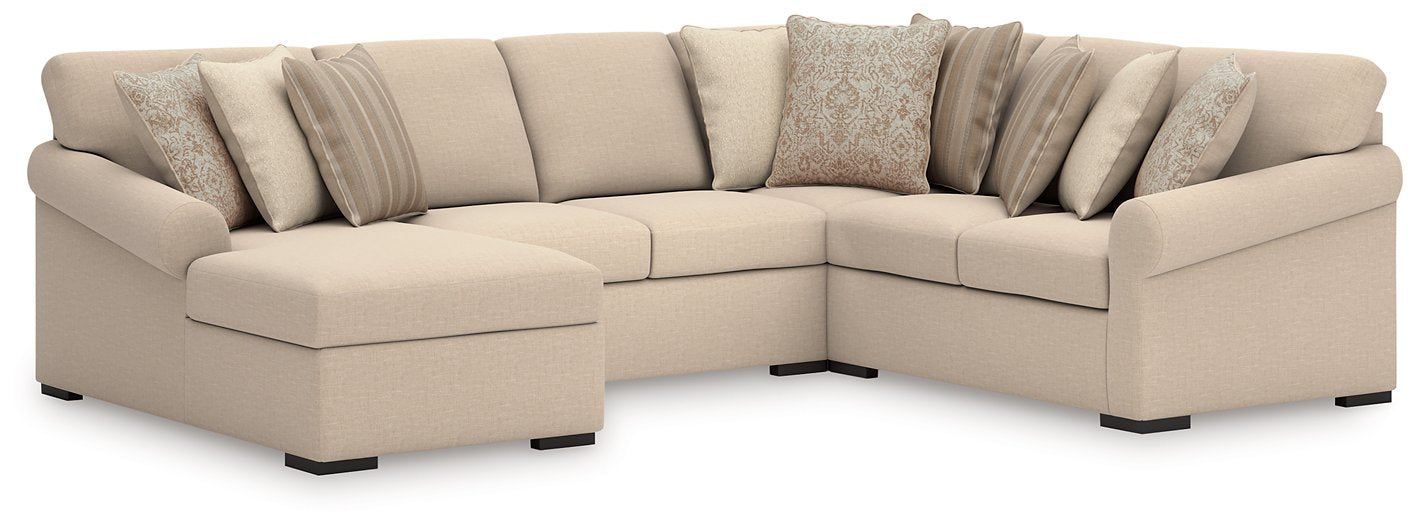LadyMae Sectional with Chaise - Aras Mattress And Furniture(Las Vegas, NV)
