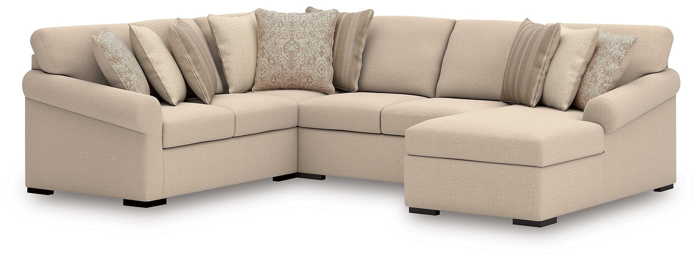 LadyMae Sectional with Chaise - Aras Mattress And Furniture(Las Vegas, NV)