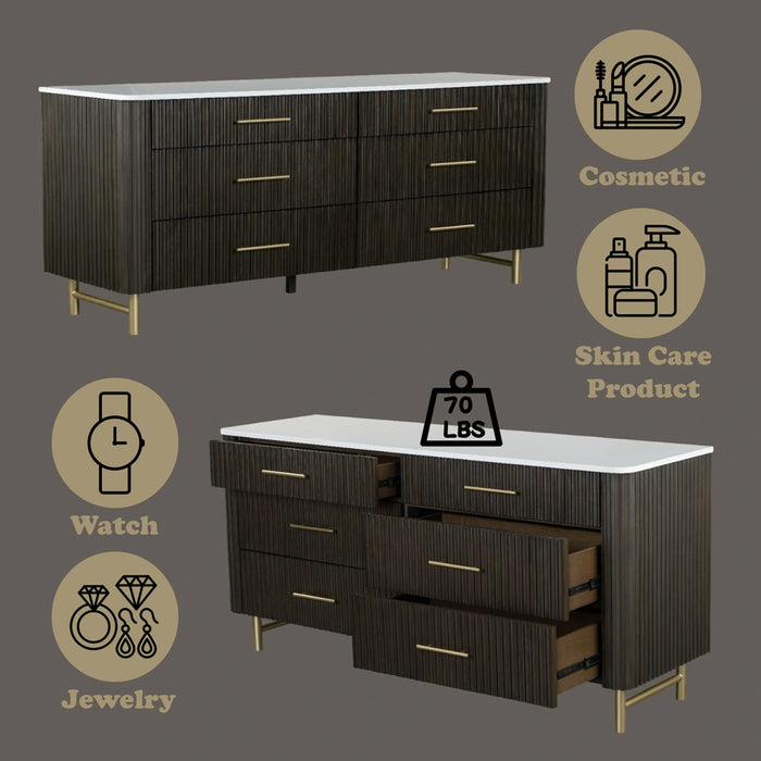 Dresser w/Marble Top