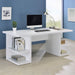 Alice Writing Desk White with Open Shelves image