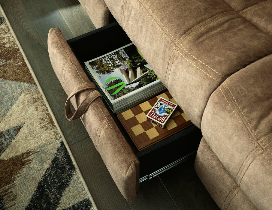 Huddle-Up Reclining Sofa with Drop Down Table - Aras Mattress And Furniture(Las Vegas, NV)