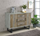 Abelardo 3-drawer Accent Cabinet Weathered Oak and Cement image