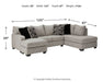 Megginson 2-Piece Sectional with Chaise - Aras Mattress And Furniture(Las Vegas, NV)