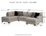 Megginson 2-Piece Sectional with Chaise - Aras Mattress And Furniture(Las Vegas, NV)