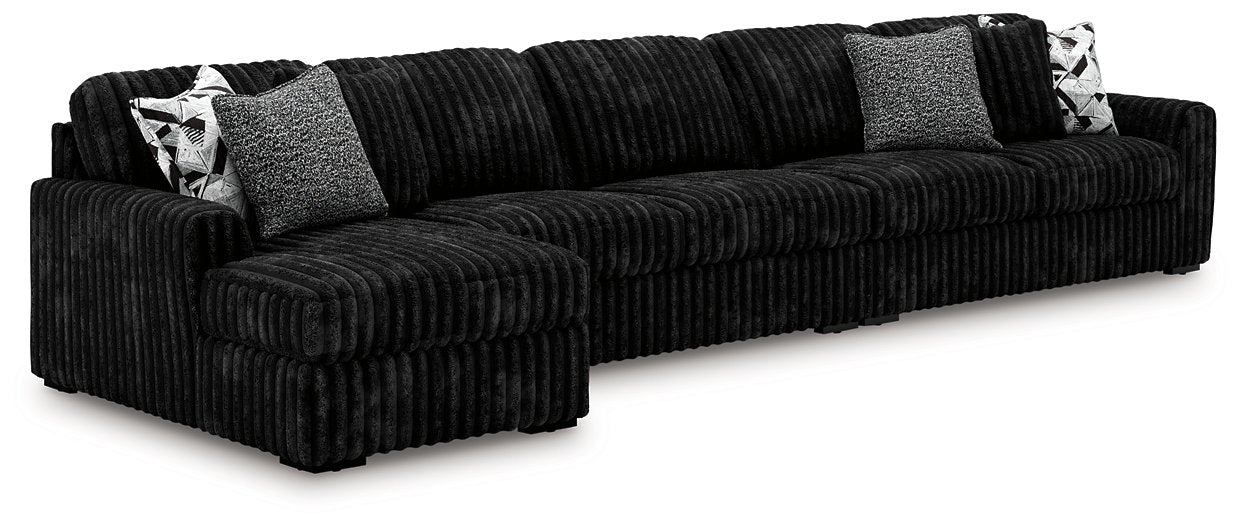 Midnight-Madness Sectional with Chaise - Aras Mattress And Furniture(Las Vegas, NV)