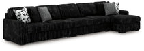 Midnight-Madness Sectional with Chaise - Aras Mattress And Furniture(Las Vegas, NV)