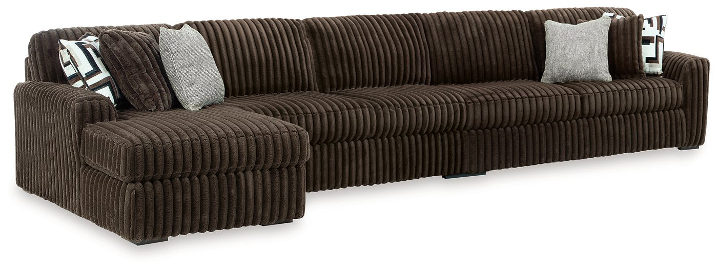 Midnight-Madness Sectional with Chaise - Aras Mattress And Furniture(Las Vegas, NV)