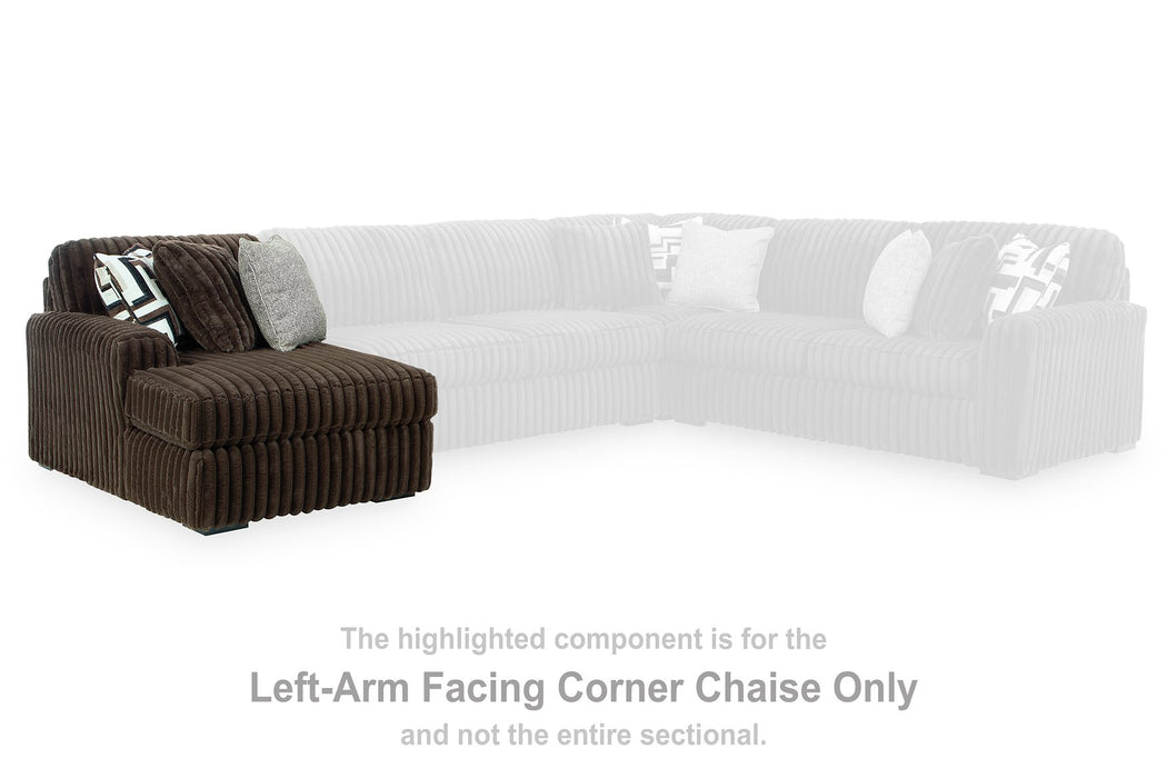 Midnight-Madness Sectional with Chaise - Aras Mattress And Furniture(Las Vegas, NV)