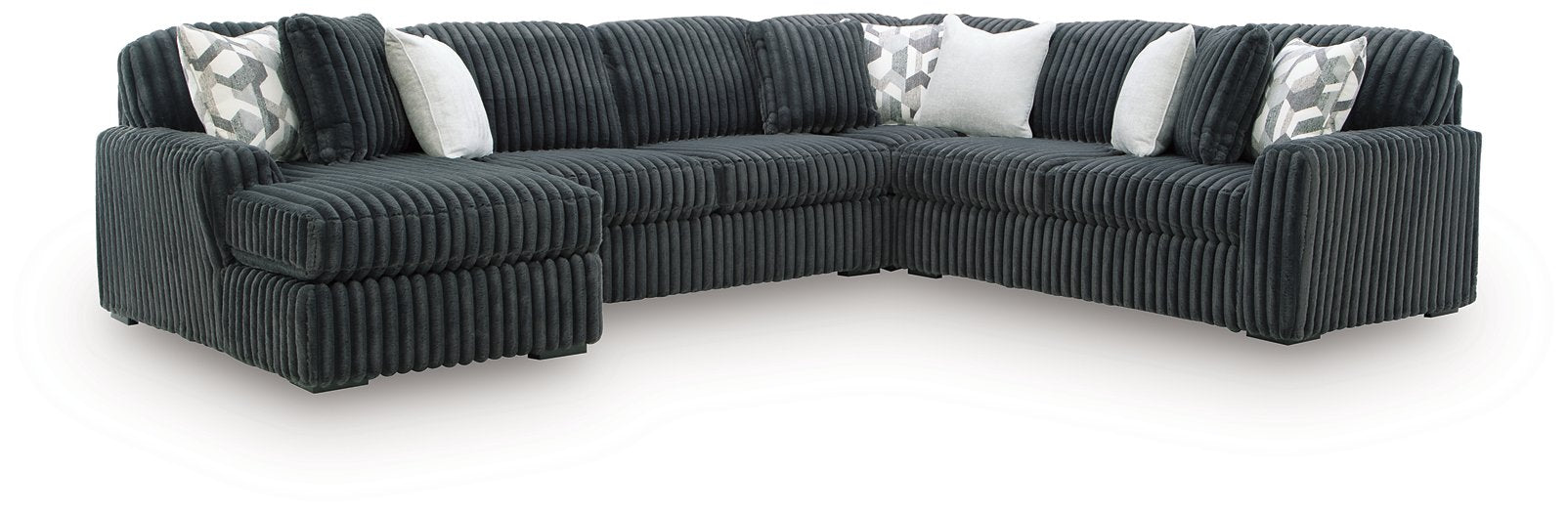 Midnight-Madness Sectional with Chaise - Aras Mattress And Furniture(Las Vegas, NV)