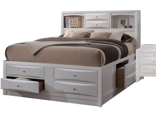Acme Ireland King Storage Bed in White 21696EK - Aras Mattress And Furniture(Las Vegas, NV)