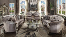 Versailles Velvet & Antique Platinum Sofa w/5 Pillows - Aras Mattress And Furniture(Las Vegas, NV)