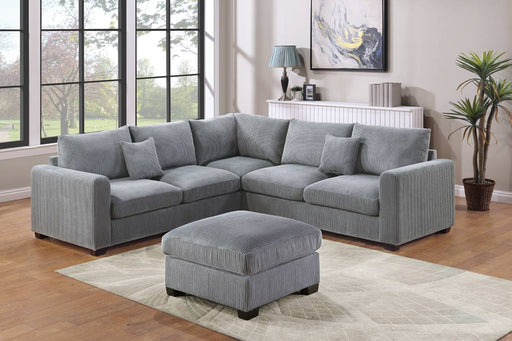 Adele 4 pc. L-shape Corduroy Sectional - Aras Mattress And Furniture(Las Vegas, NV)