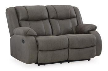 First Base Reclining Loveseat - Aras Mattress And Furniture(Las Vegas, NV)