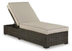 Coastline Bay Outdoor Chaise Lounge with Cushion - Aras Mattress And Furniture(Las Vegas, NV)