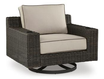 Coastline Bay Outdoor Swivel Lounge with Cushion - Aras Mattress And Furniture(Las Vegas, NV)