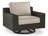 Coastline Bay Outdoor Swivel Lounge with Cushion - Aras Mattress And Furniture(Las Vegas, NV)