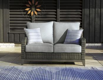 Elite Park Outdoor Loveseat with Cushion - Aras Mattress And Furniture(Las Vegas, NV)