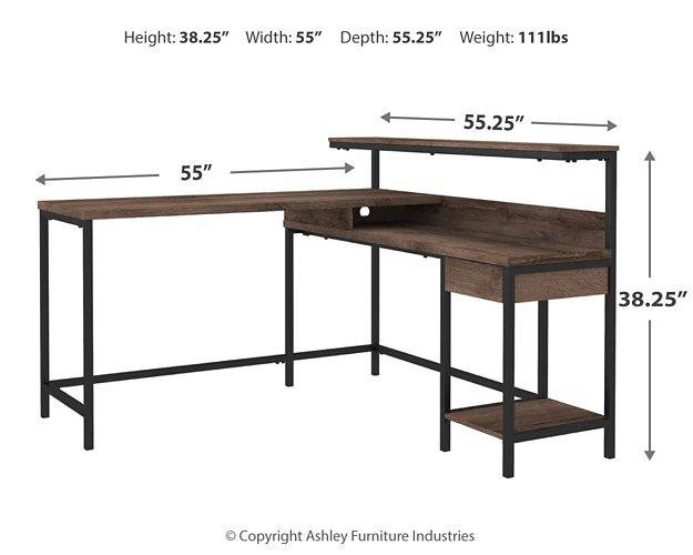 Arlenbry Home Office L-Desk with Storage - Aras Mattress And Furniture(Las Vegas, NV)