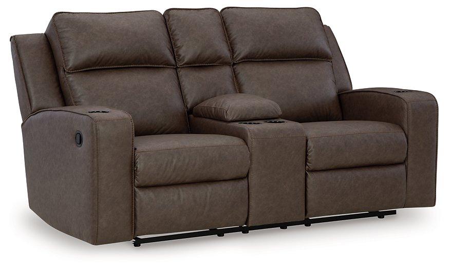 Lavenhorne Reclining Loveseat with Console - Aras Mattress And Furniture(Las Vegas, NV)