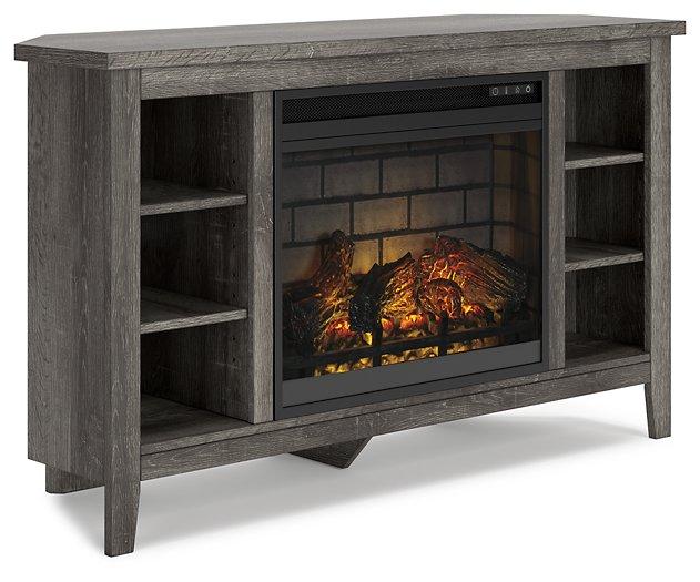 Arlenbry Corner TV Stand with Electric Fireplace - Aras Mattress And Furniture(Las Vegas, NV)