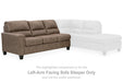 Navi 2-Piece Sectional Sofa Sleeper Chaise - Aras Mattress And Furniture(Las Vegas, NV)