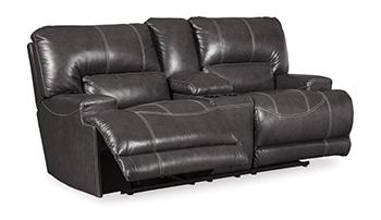 McCaskill Reclining Loveseat with Console - Aras Mattress And Furniture(Las Vegas, NV)