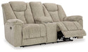 Hindmarsh Power Reclining Loveseat with Console - Aras Mattress And Furniture(Las Vegas, NV)