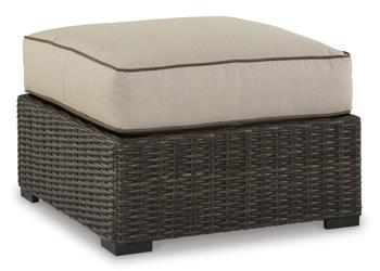 Coastline Bay Outdoor Ottoman with Cushion - Aras Mattress And Furniture(Las Vegas, NV)