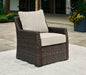 Brook Ranch Outdoor Lounge Chair with Cushion - Aras Mattress And Furniture(Las Vegas, NV)