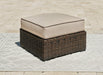 Coastline Bay Outdoor Ottoman with Cushion - Aras Mattress And Furniture(Las Vegas, NV)